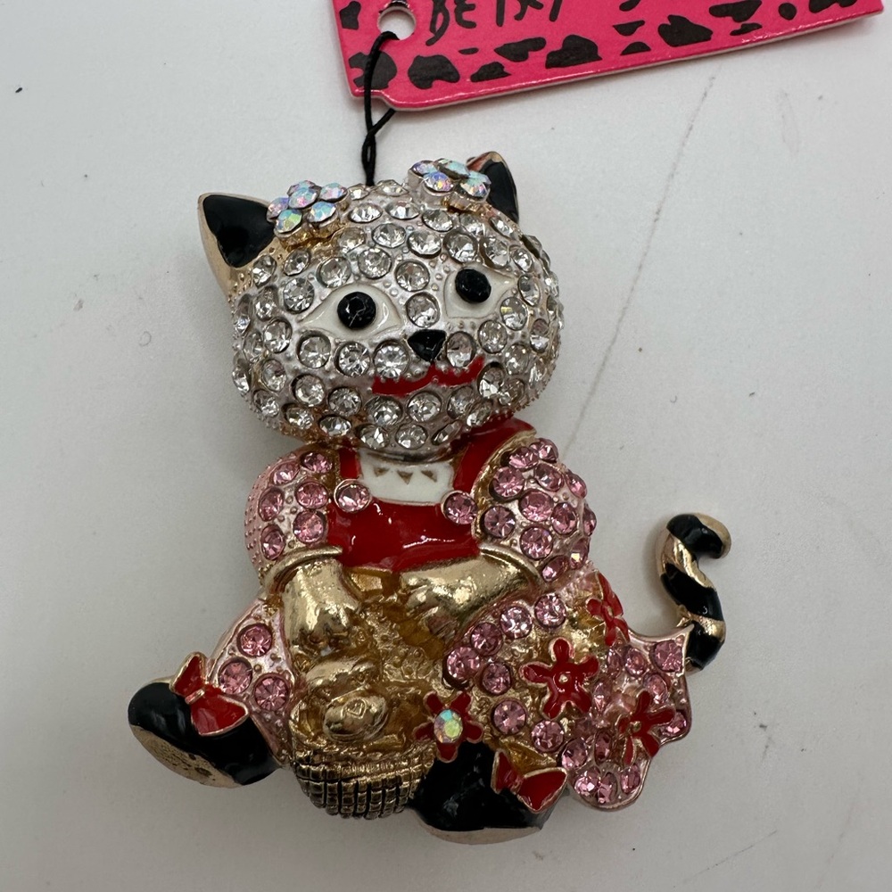 Betsey Johnson Cat Brooch
